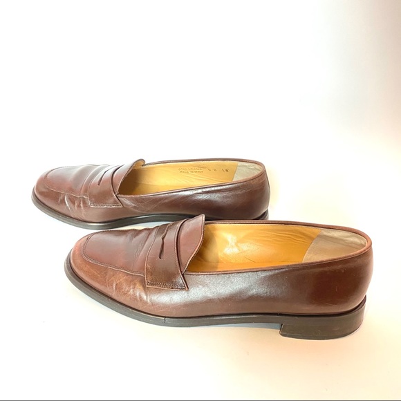 Coach J115 Brown Leather Penny Loafer - Picture 1 of 10
